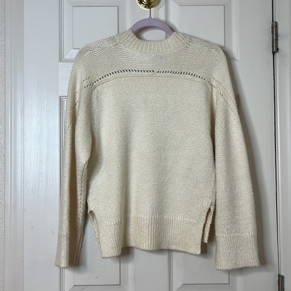 NWT $1,298 Lafayette 148 SILK YARN VOLUMINOUS SLEEVE V-NECK SWEATER Xs oversized - Picture 13 of 16